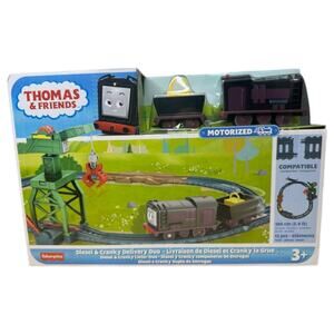 Thomas & Friends Diesel & Cranky Delivery Duo Motorized Train Set - Fisher-Price